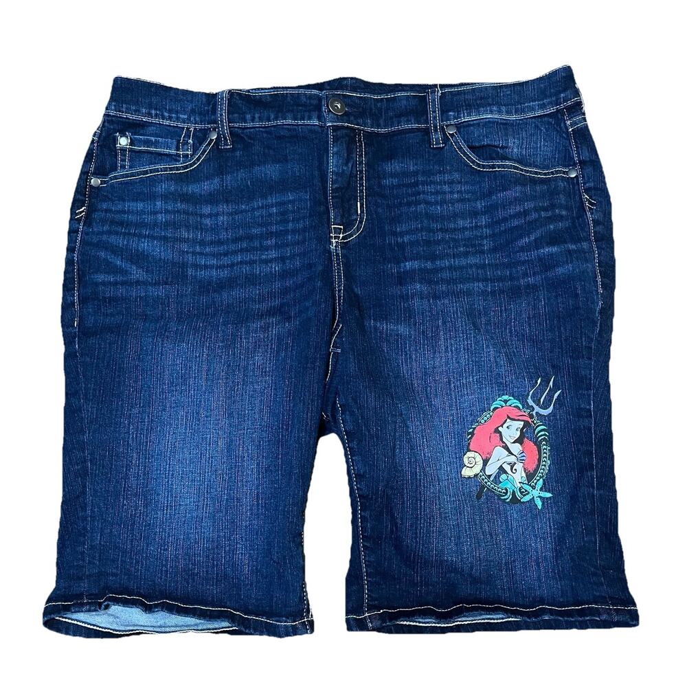 Torrid Disney Little Mermaid Princess Ariel Women’s Bermuda Shorts Size 18 2x 2